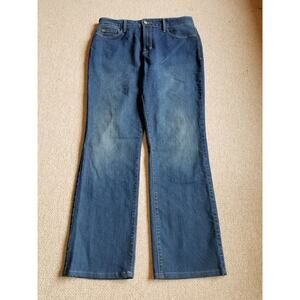 Womens Jeans-NYDJ NOT YOUR DAUGHTERS -blue stretch denim "Marilyn Straight"-14